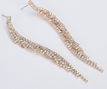 Elegant Rhinestone Drop Earrings