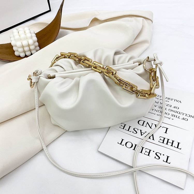 Korean Cloud Chain Shoulder Bag – Luxury Soft Pleated Women’s Handbag