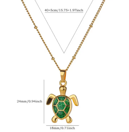 Gold Sea Turtle Necklace