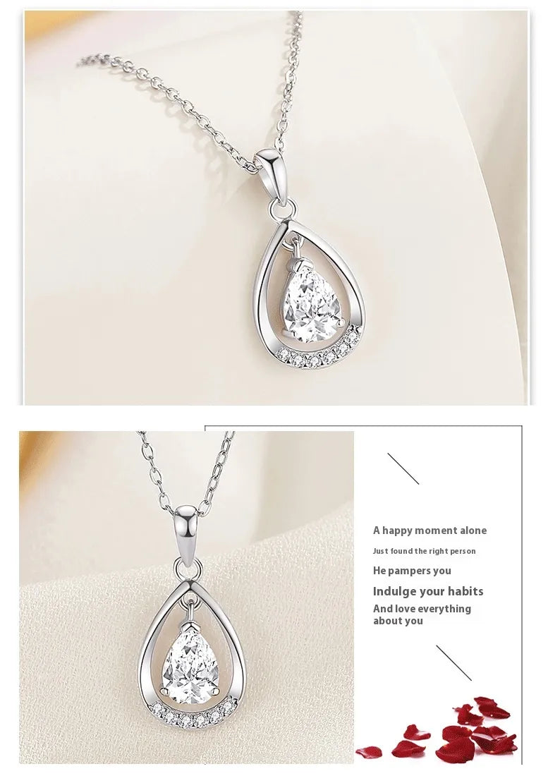 925 Sterling Silver Teardrop Necklace