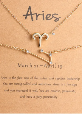 Zodiac Sign Necklace Set – Elegant Astrology Jewelry for Women