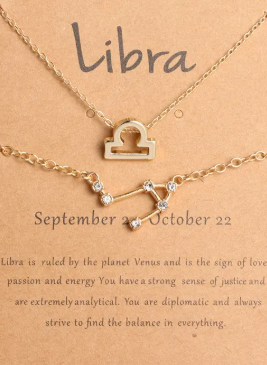 Zodiac Sign Necklace Set – Elegant Astrology Jewelry for Women