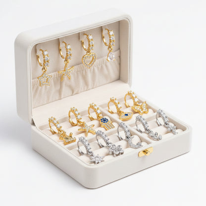 15-Piece Dangle Nose Ring Hoop Set